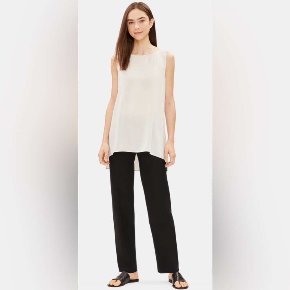 Eileen Fisher Classic Pants Size M Black Straight Leg